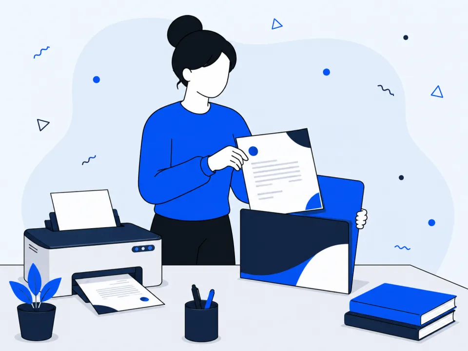 Illustration of exporting a business letter for sending