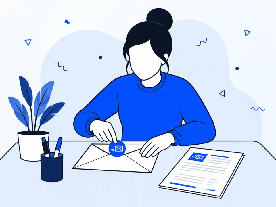 Illustration of exporting and mailing a complaint letter
