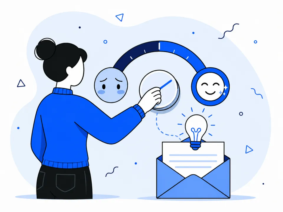 Illustration of adjusting the tone of a cover letter from shy to confident