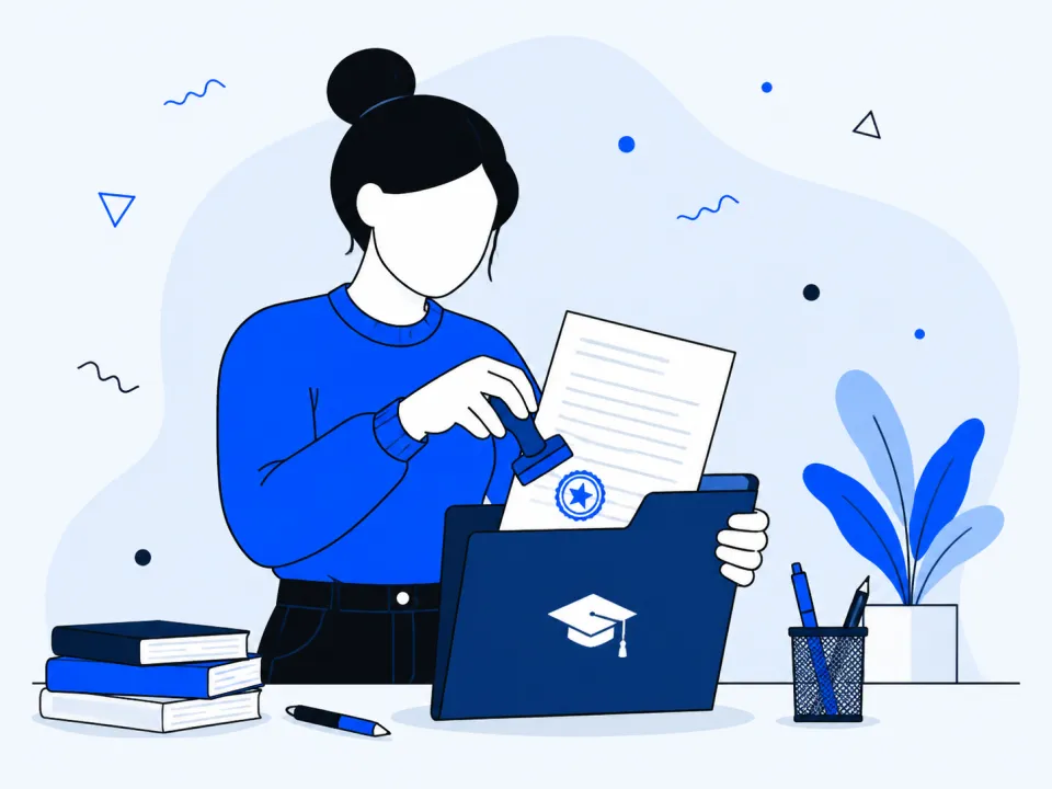 Illustration of exporting a signed recommendation letter