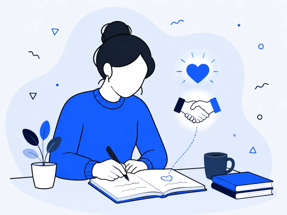 Illustration of a warm, honest tone in a reference letter
