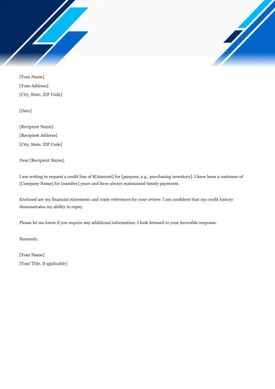 Credit Letter Template