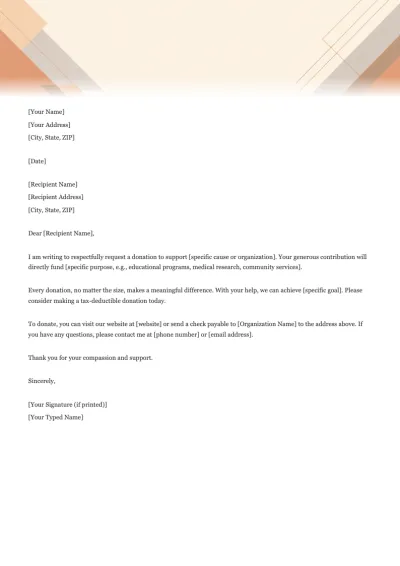 Donation Letter Template