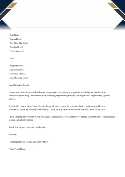 Query Letter Template
